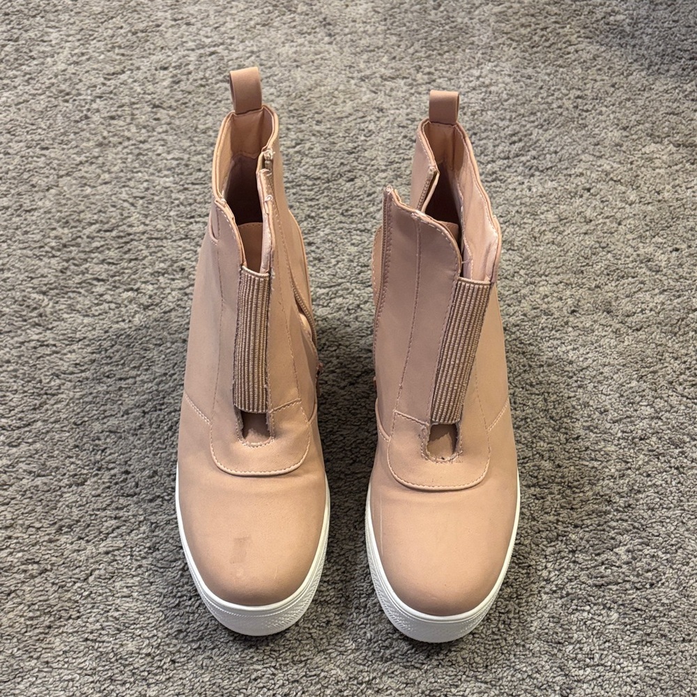 Stylish Nude Ankle Booties